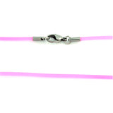 Stainless Steel Pink Rubber Cord 45cm