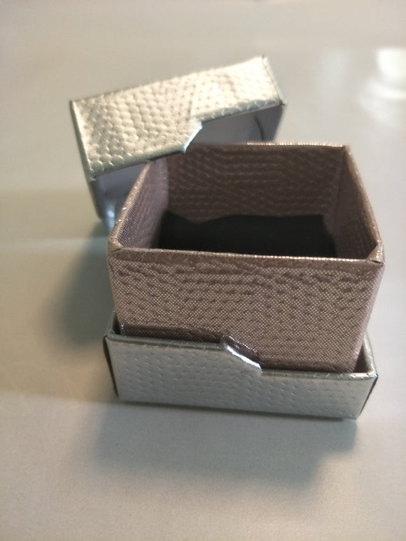Silver and Rose Gold Ring Gift Box