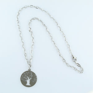 Stainless Steel Tree Of Life Necklace 50cm