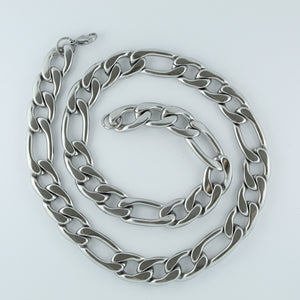 Stainless Steel Wide Figaro Chain 60cm