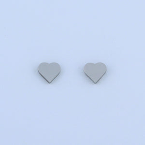 Stainless Steel Small Heart Earrings