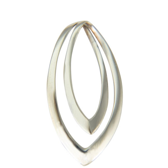 Sterling Silver Double Pointed Drop Pendant