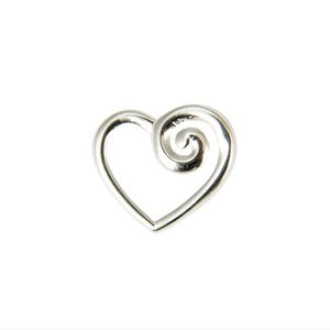 Sterling Silver Swirl Heart Pendant
