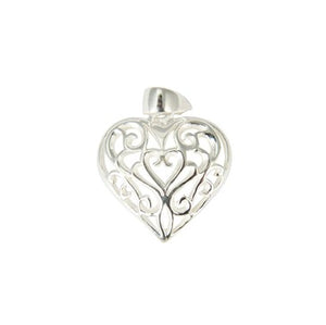 Sterling Silver Filigree Heart Pendant