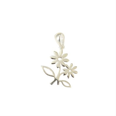 Sterling Silver Double Daisy Pendant