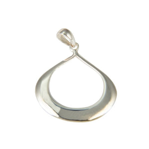 Sterling Silver Wide Tear Drop Pendant