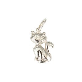 Sterling Silver Small Grinning Cat Pendant