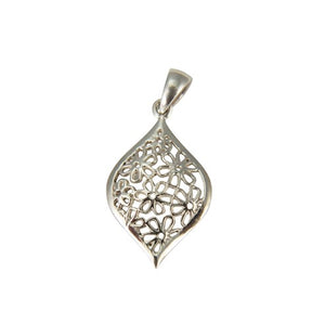 Sterling Silver Small Flower Drop Pendant