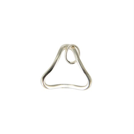 Sterling Silver Curvy Triangle Pendant