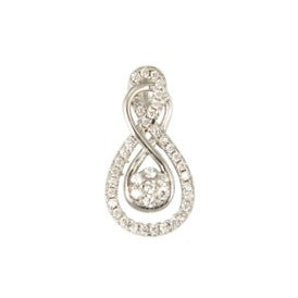 Sterling Silver Double Infinity With CZ Pendant