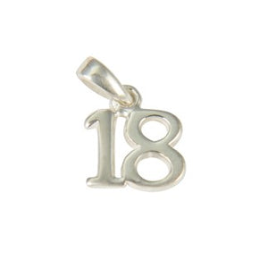 Sterling Silver Small 18 Pendant