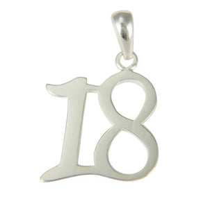 Sterling Silver Large 18 Pendant