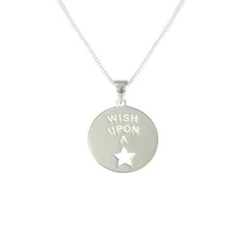 Sterling Silver Wish Upon A Star Pendant with Chain