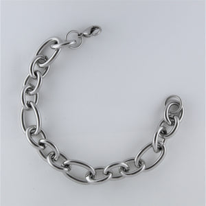 Stainless Steel Oval Figaro Bracelet