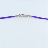 Stainless Steel Purple Rubber Cord 45cm