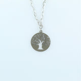 Stainless Steel Tree Of Life Necklace 50cm