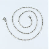 Stainless Steel Fine Rope Chain 44cm