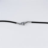 Stainless Steel Black Rubber Cord 45cm