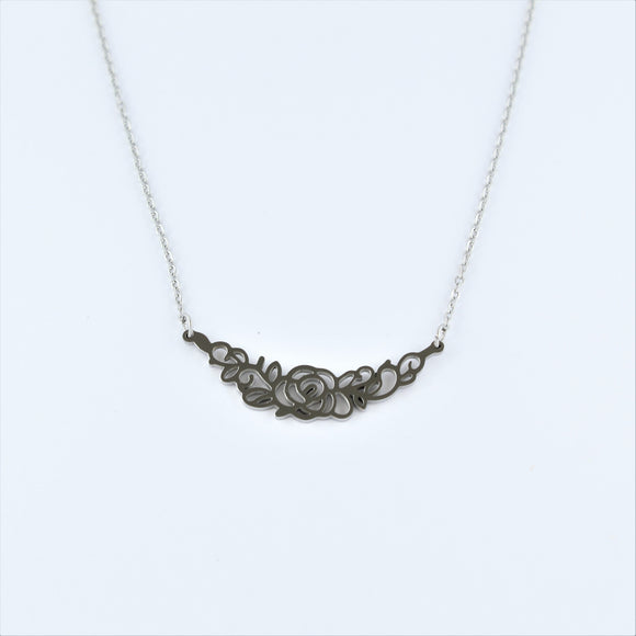 Stainless Steel Rose Garland Necklace 49 - 54cm