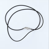 Stainless Steel Black Rubber Cord 50cm