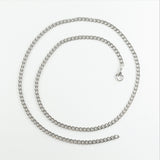 Stainless Steel Flat Curb Chain 55cm