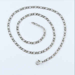 Stainless Steel Figaro Chain 50cm