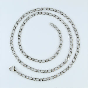 Stainless Steel Figaro Chain 60cm