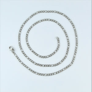 Stainless Steel Figaro Chain 55cm