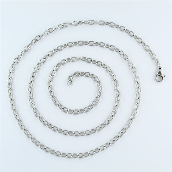 Stainless Steel Oval Chain 71cm