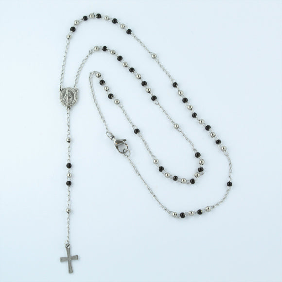 Stainless Steel Rosary Bead Chain 54cm
