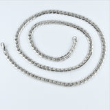 Stainless Steel Etched Flat Curb Chain 60cm