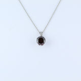 Stainless Steel 10mm Red CZ On Chain 45cm