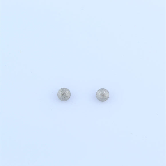 Stainless Steel 5mm Sandblasted Ball Earrings
