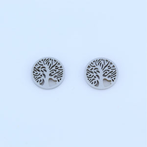 Stainless Steel Tree Of Life Earrings