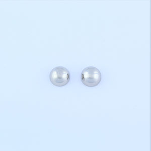Stainless Steel 10mm Dome Earrings