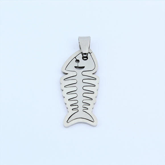 Stainless Steel Cut Out Fish Pendant