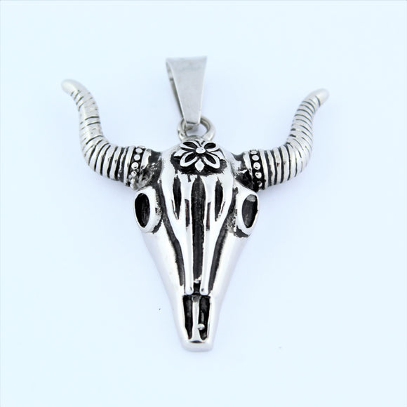 Stainless Steel Buffalo Horns Pendant
