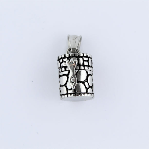 Stainless Steel Small Prayer Cylinder Pendant