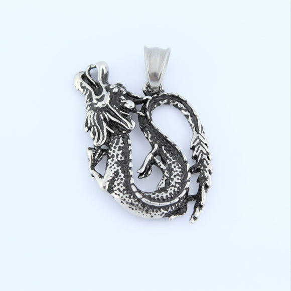 Stainless Steel Chinese Dragon Pendant
