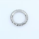 Stainless Steel Ring With Black CZ Pendant