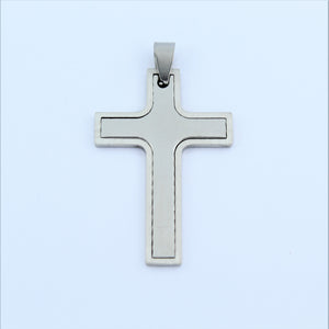 Stainless Steel Two Piece Cross Pendant