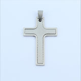 Stainless Steel Two Piece Cross Pendant