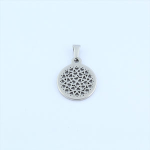 Stainless Steel Small Heart Disc Pendant