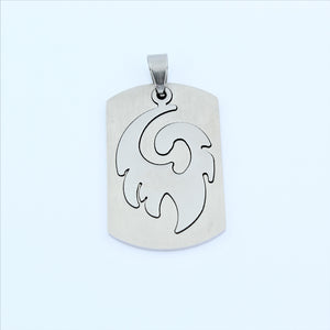 Stainless Steel Cut Out Tribal Tag Pendant