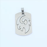 Stainless Steel Cut Out Tribal Tag Pendant