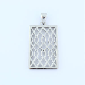 Stainless Steel Fancy Rectangle Pendant