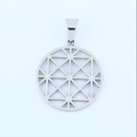 Stainless Steel Abstract Disc Pendant