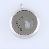 Stainless Steel Cat Love Scent Pendant
